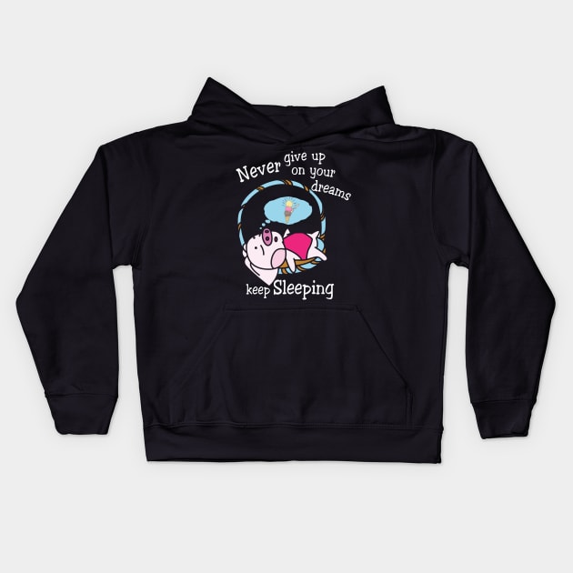 Cute Sleeping Piggy. Kids Hoodie by tonydale